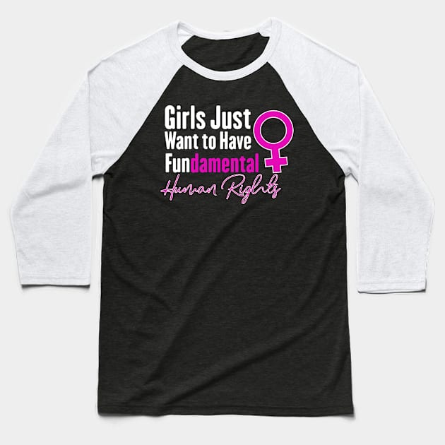 womens rights are human rights design for womens rights supporter Baseball T-Shirt by monami